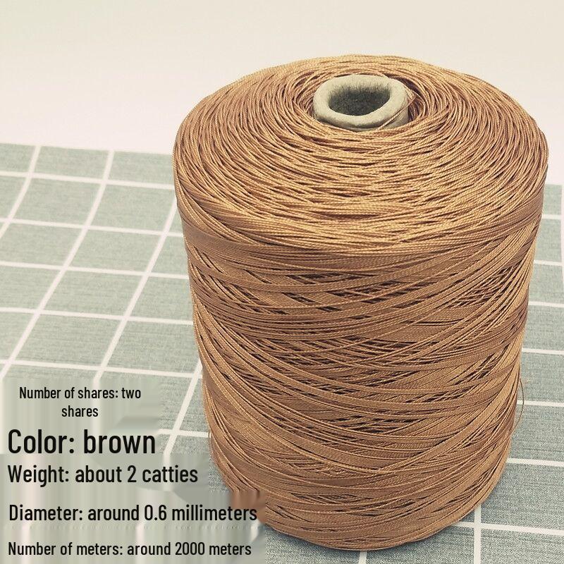 Waxed Nylon Shoe & Tire Repair Thread - Black and White Cobbler's Hand-Sewing Thread