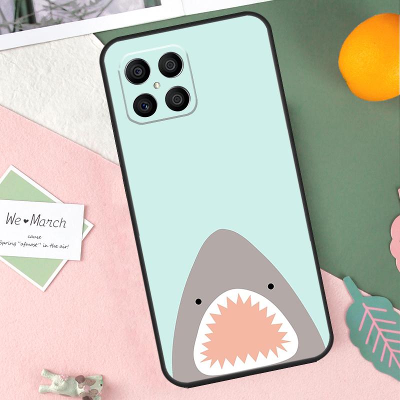 Cartoon Shark Case For Honor 200 Pro 50 70 90 Lite X9b X9a X8b X8a X8 X9 X9c Honor Magic 7 5 6 Pro Cover