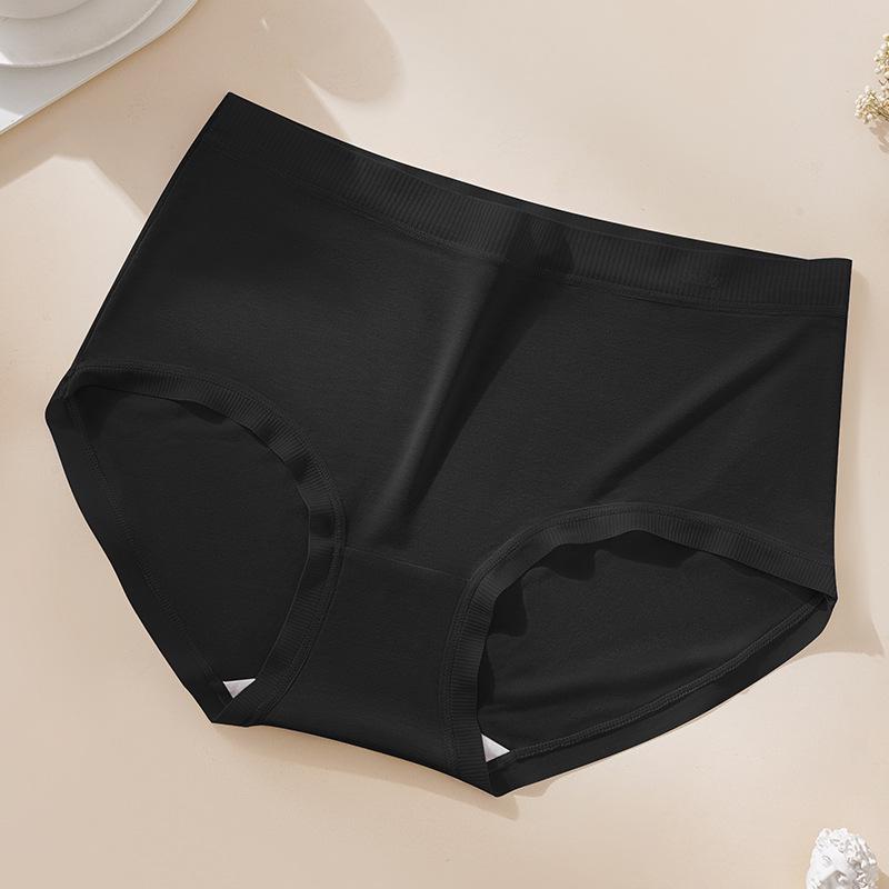 Women's Butt Lifting Antibacterial Modal Mid-Waist Seamless Plus Size Briefs