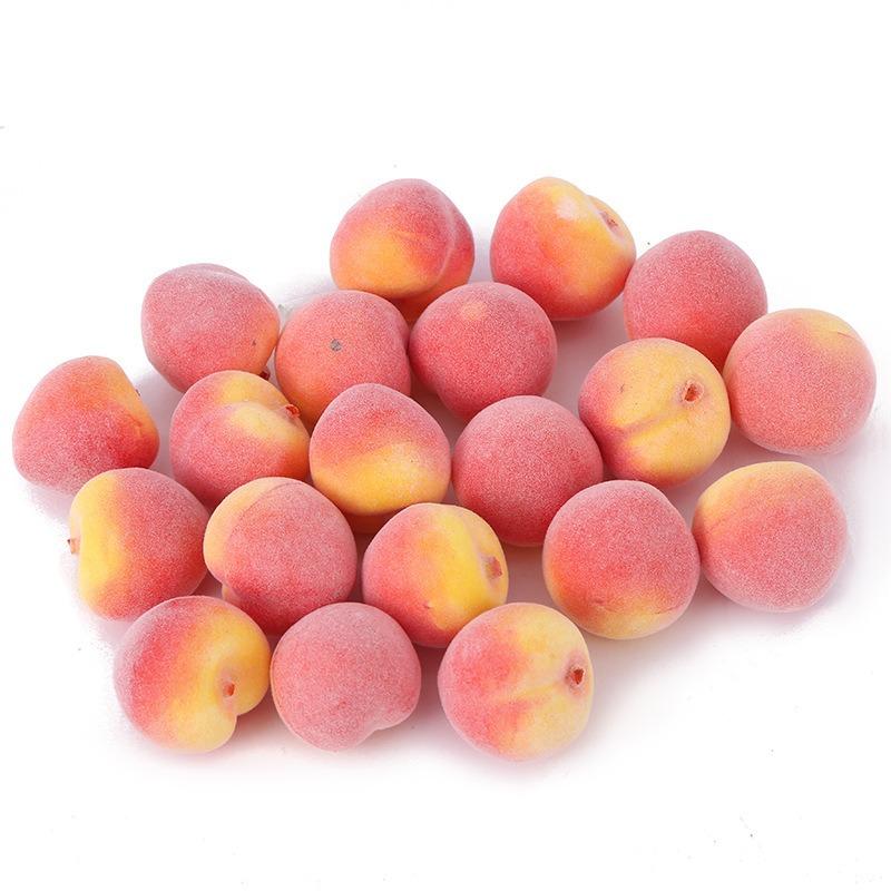 20PCS/Pack Simulated Peach Miniatures Fake Mini Foam Models DIY Handicraft Window Layout Display Materials Photography Props ZYF