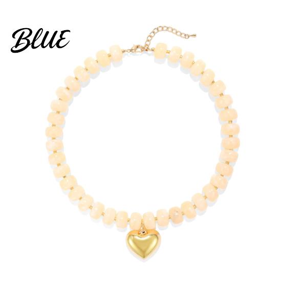 Charmanter Hals Schmuck Klobiger Bunter Perlen Choker Harz Perlen Halskette