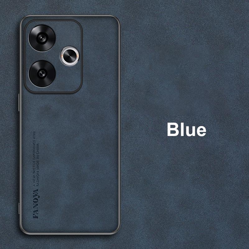 For Poco F6 Case Luxury PU Leather Phone Case For Xiaomi PocoF6 Redmi Turbo 3 5G Back Cover Matte Silicone Full Protection Coque