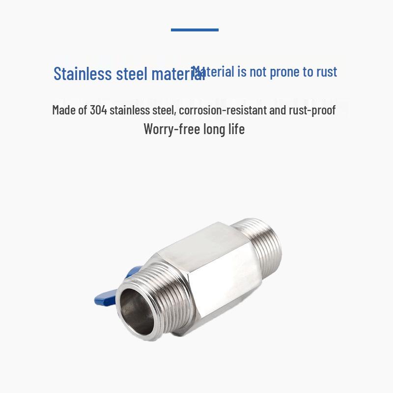 304 Stainless Steel Mini Ball Valve, Butterfly Handle, Dual Internal Thread, Explosion-Proof, Steam-Compatible