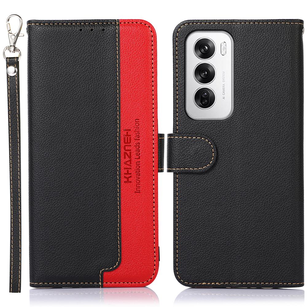 

KHAZNEH For Oppo Reno12 5G (Global) Case RFID Blocking Leather Phone Cover with Wallet B