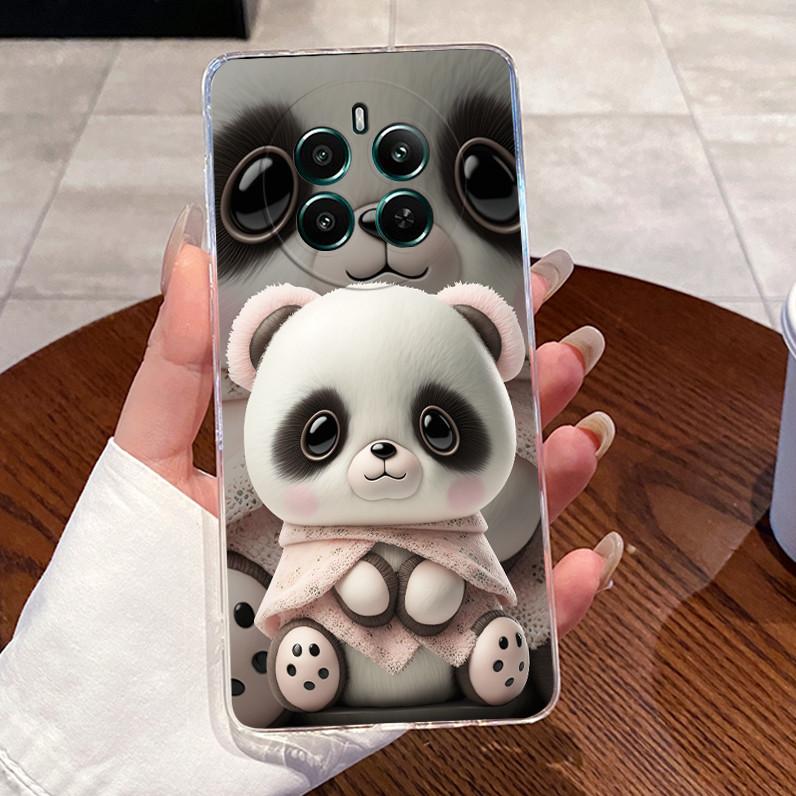 For Realme 12 4G Case RMX3871 Luxury Cute Love Rabbit Cartoon Funny Clear TPU Soft Silicone Back Cover For Realme12 4G Cases