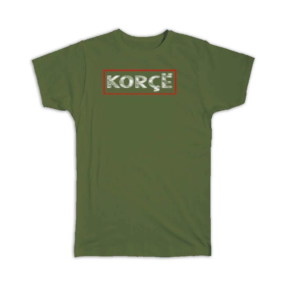 Gift T-Shirt : Korce Albania Albanian Red Square 4XL