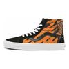Vans Sk8 Reissue Tiger Embroidery Tiger Stripe Casual High-Top Skate Shoes Unisex Sneakers Black Orange VN0A2XSBORA