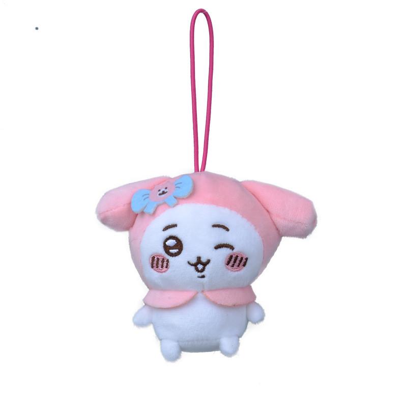 Adorable Self-deprecating Bear Plush Keychain Featuring Sanrio Cool Little Fish Design