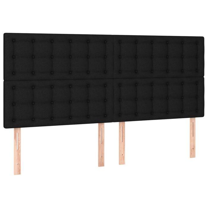Maison Exclusive - Tête de lit Noir 160x5x118/128 cm Tissu