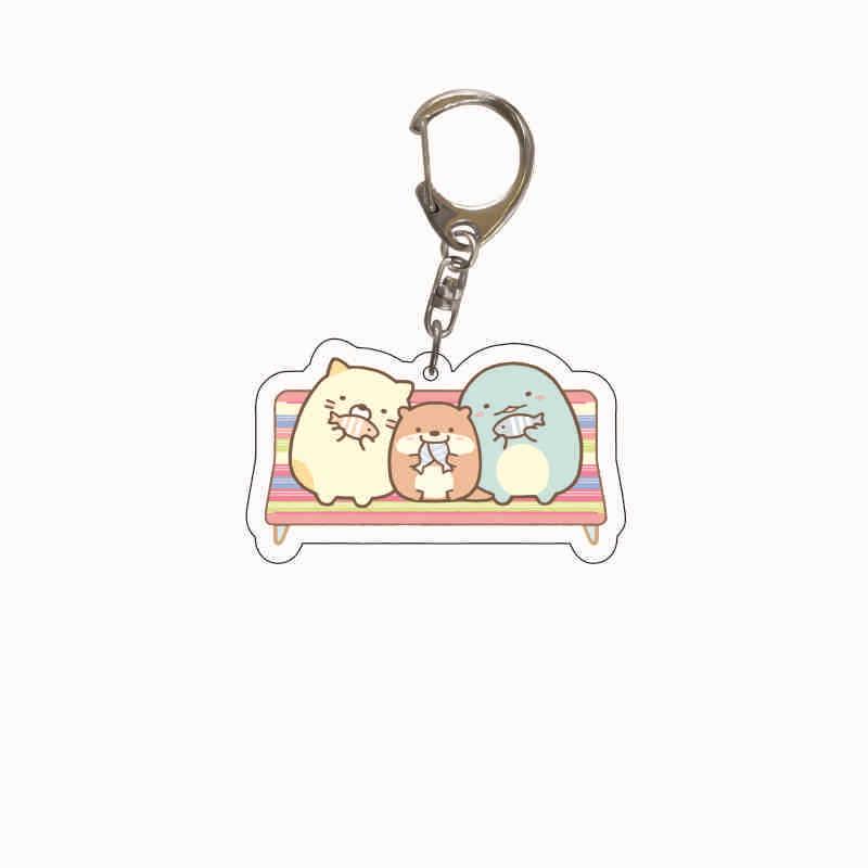 Acrylic Keychain: Japanese San-X Corner Creatures Anime Pendant for Backpack