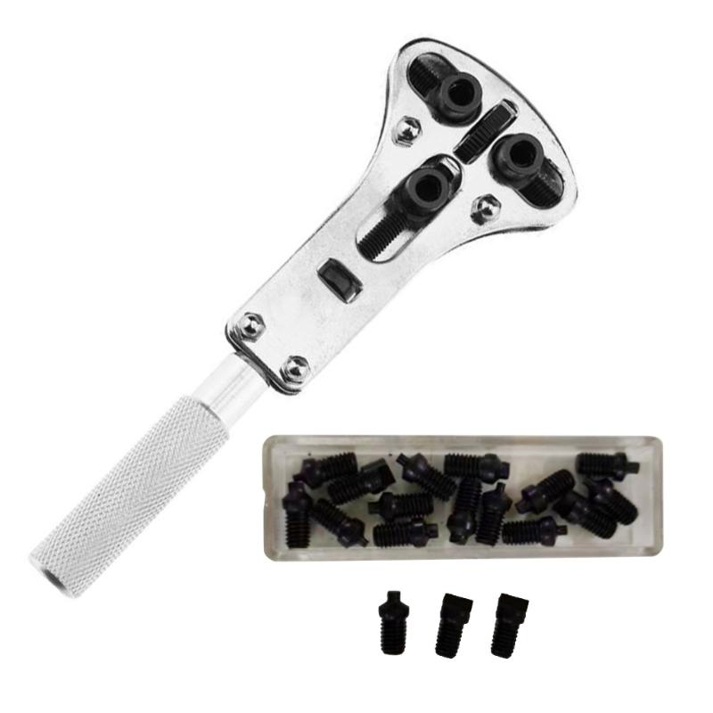 Watch Back for Case Opener with 18 Pieces Parts 3 Point Wrench Screw for Case Re