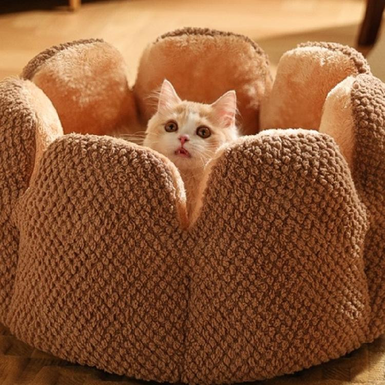 Hundebett mit abnehmbarem Kissen Elegantes rundes Bett für Haustier Indoor-Bett