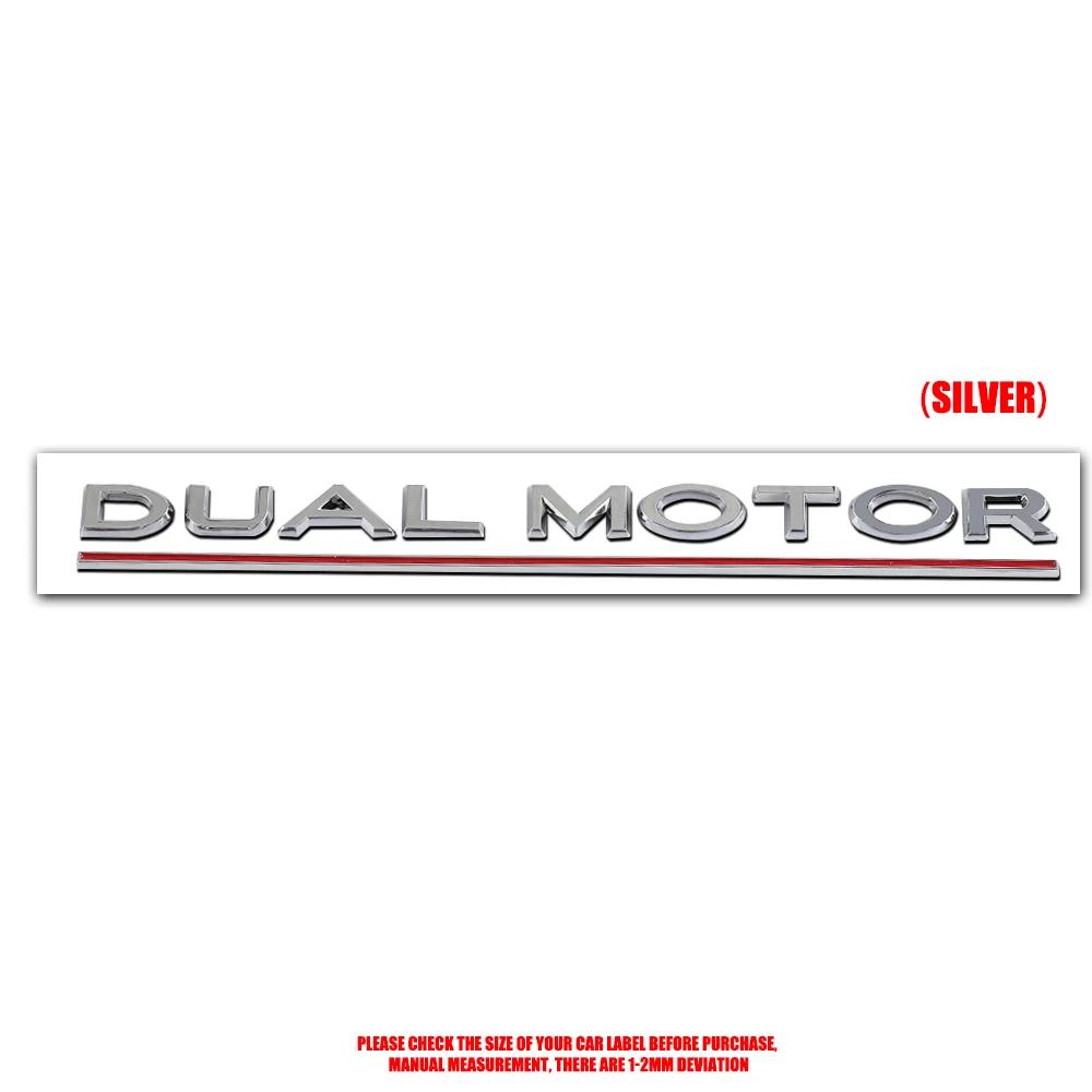 Samolepka na auto 2025 Nová 3D ABS emblém zadního kufru auta Tesla Kreativní dekorační samolepka Písmena Logo Obtisk pro Tesla DUAL MOTOR Režim