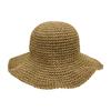 New Foldable Straw Hat Sun Protection Hollow Sun Protection Large Edge Beach Hat Women's Summer Straw Woven Sun Hat