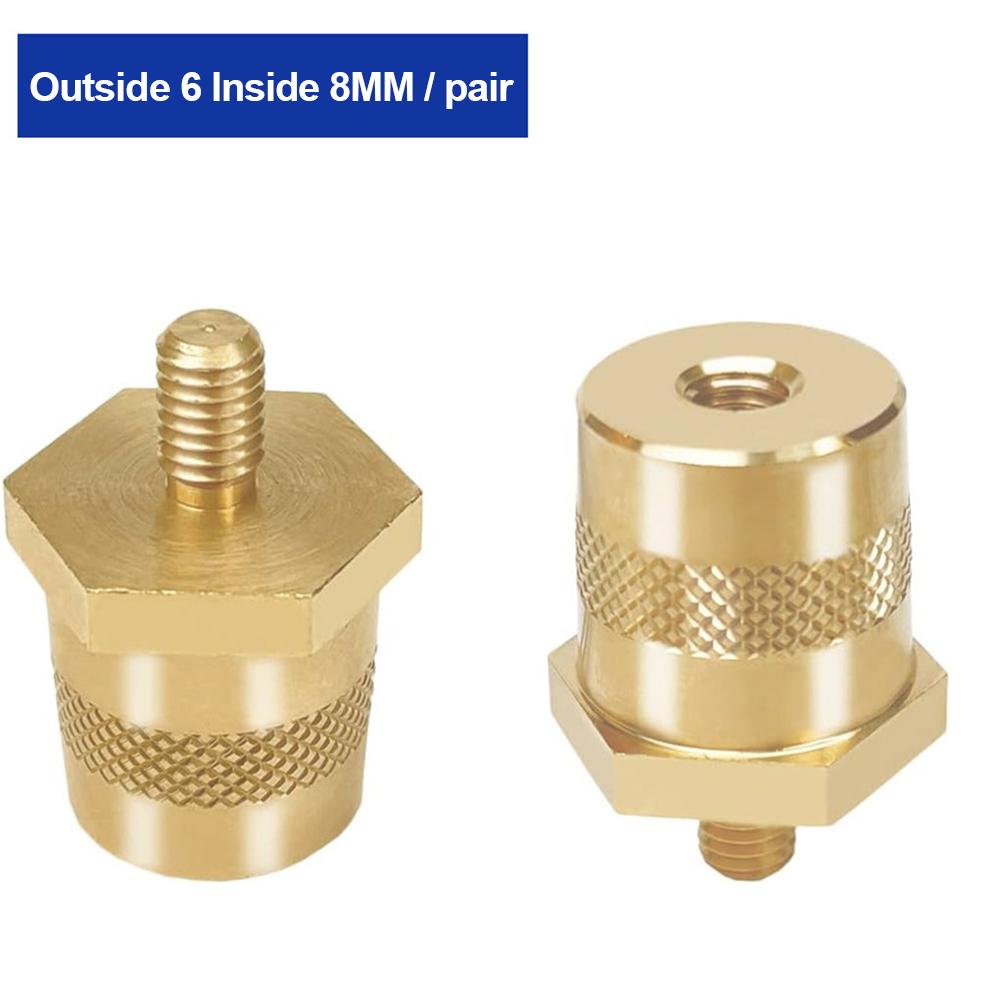

Пара M6 M8 Автомобильный адаптер для полюса аккумулятора Латунный соединитель для клеммы аккумулятора Резьба Положительный Отрицательный соединитель для клеммы аккумулятора Адаптер для клеммы External 6MM and Internal 8MM