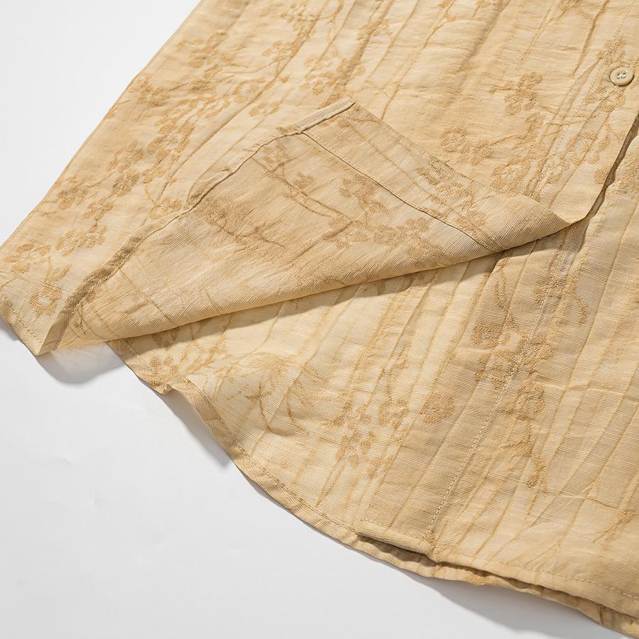 Europäisches & Amerikanisches Damen Jacquard Lockeres Hemd und Lässige Hose Zweiteiliges Set