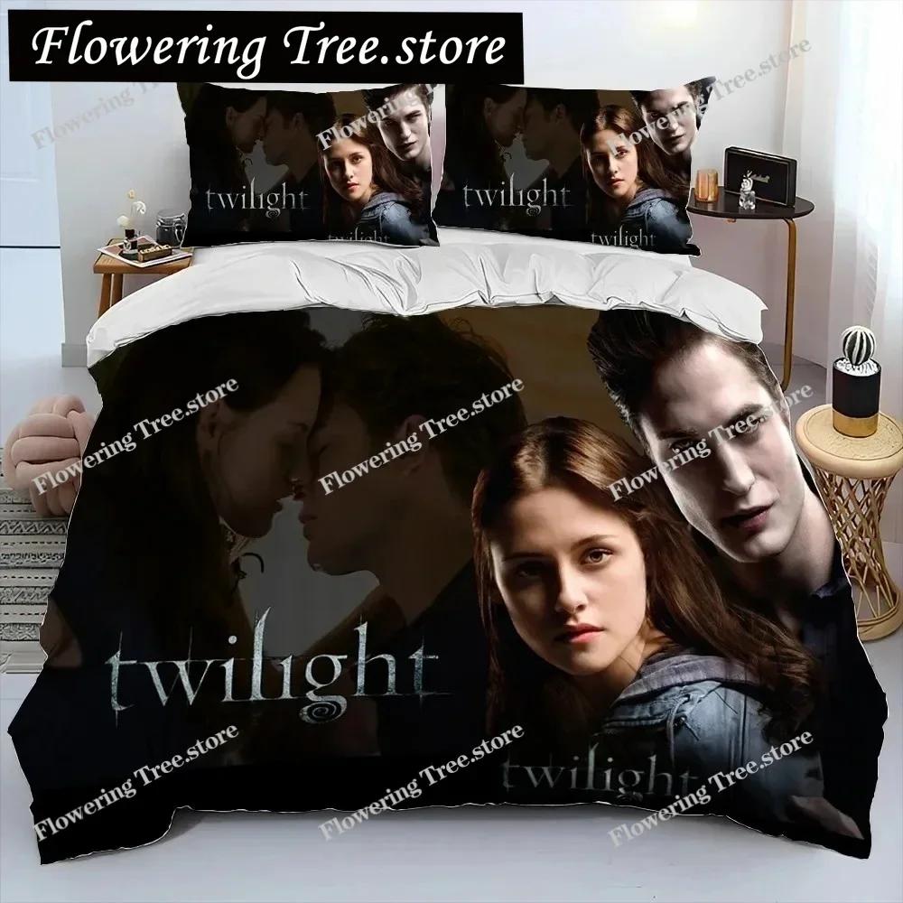 3D Biss zum Morgengrauen HD Bedruckte Decke Bettwäsche-Set, Bettbezug Bett-Set Steppdeckenbezug Kissenbezug, King Queen Größe Bettwäsche-Set Junge