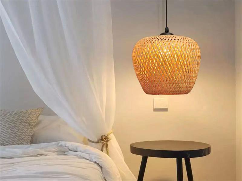 Bamboo Woven Pendant Light: Creative Pastoral Art for Study, Bedroom, Hallway, or Balcony