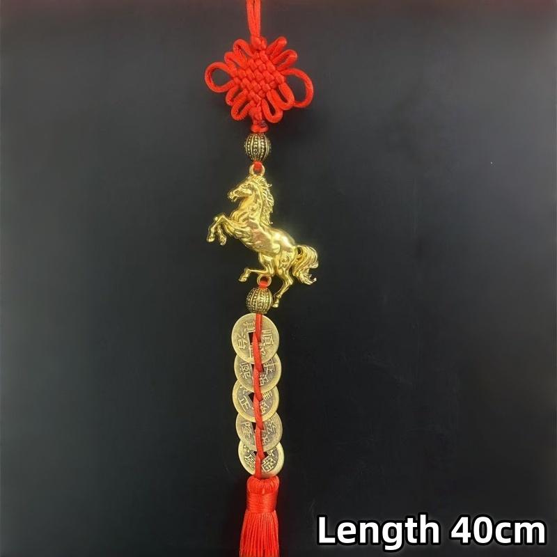 2026 Year Of The Horse Wall Hanging Car Rearview Mirror Pendant Ornament New Year Mascot Pony Lucky Decoration Housewarming Gift