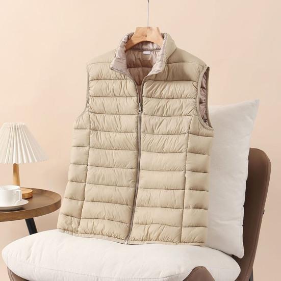 Puffer Vest for Women Slim Fit Lightweight Quilted Sleeveless Jacket Zip Up Stand Collar Padded Down Coat Winter Warm Outerwear
