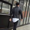 Korean Style Men's Leather Jacket Youth Slim Motorcycle Leather Korean Style Jacket