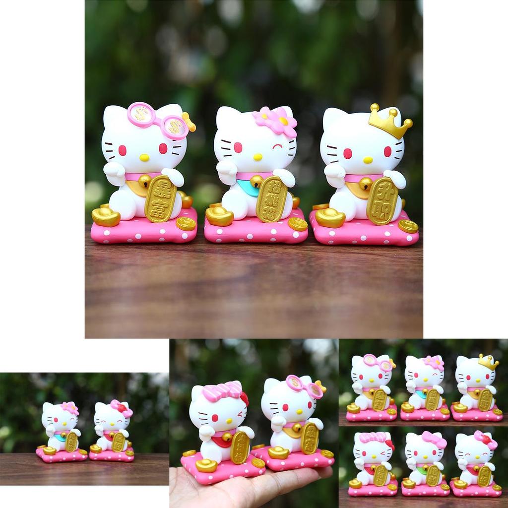 Cute And Charming Pvc Lucky Cat Figurine For Desk Car Decoration Gift For Girls