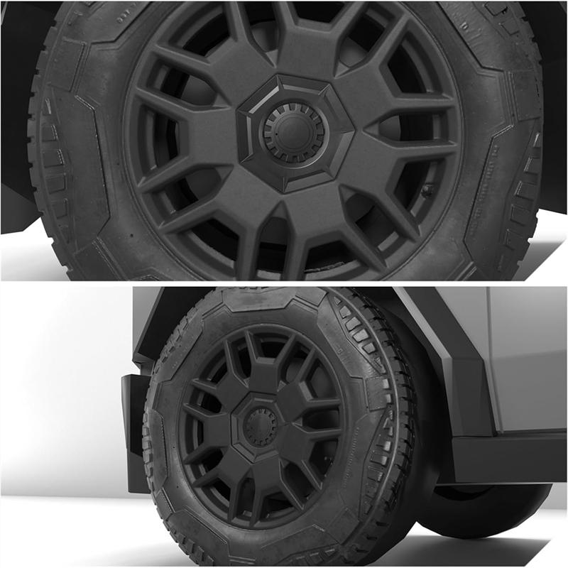 Wheel Center Hub Caps Cover For Tesla Cybertruck 2024 Accessories Rust Resistant Removable Center Wheel Cover чёрный