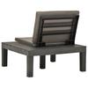 Garden Lounge Chair with Seat Cushion Plastic Anthracite