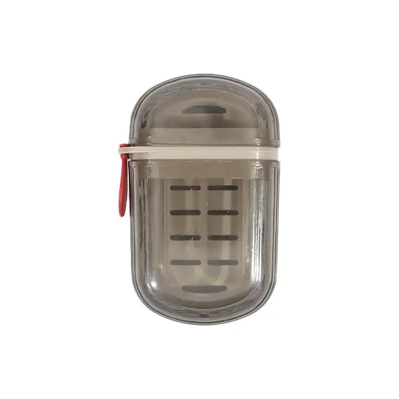 

1 шт., портативная мыльница, герметичная коробка для хранения, водонепроницаемая коробка для мыла для путешествий, дома, ванной комнаты, уличная коробка для хранения, органайзер для мыльницы серый