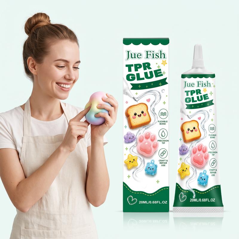 1 ks Lepidlo vytvrzující při pokojové teplotě 20 ml Jue Fish Tpr lepidlo pro mačkací hračky Stresový míček Opravy mačkáním Kutilská řemeslná dílna