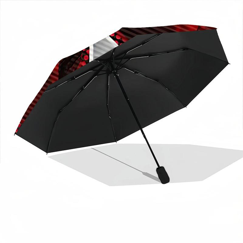 1pc Resident Evil Umbrella Corporation Auto Open/close, 8-Rib Iron Frame, Compact Folding Umbrella All-Season Portable Umbrella for Travel, Commute