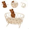1/12 Puppenhaus Babypuppenbett, Kinderbett DIY Szenenhandwerk, Rollenspielzeugzubehör