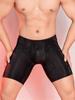 Sexy Herren Pu Kunstleder Kurze Hosen U Konvex Beutel Boxershorts Unterhosen Leopardenmuster Sexy Boxer Wetlook Gay Wear Erotische Dessous