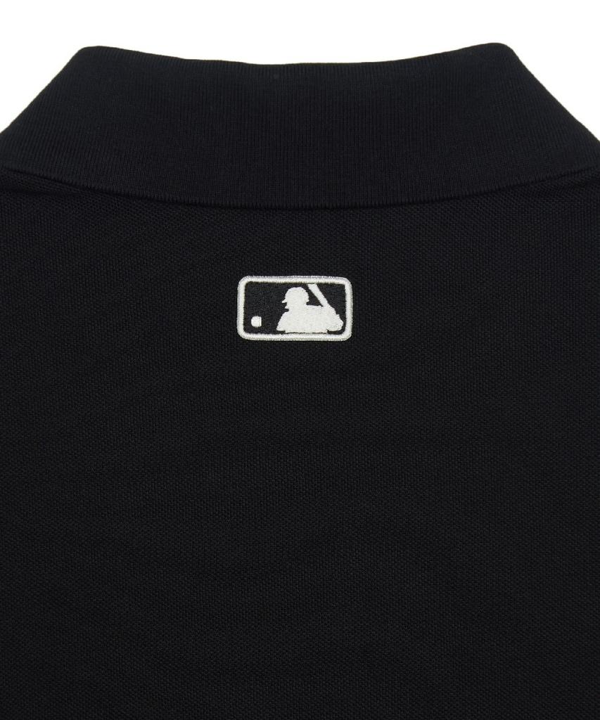 Emelbi Varsity Small Curly Oversized Collared T-Shirt Ny (Black)