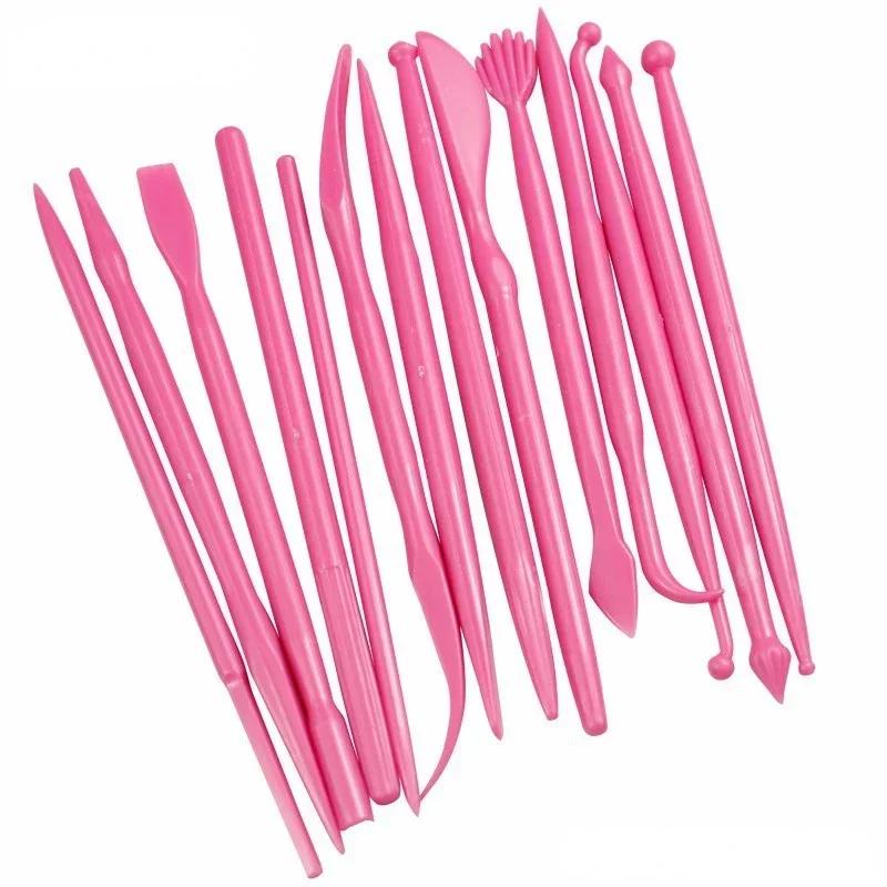 14 delar/set Plastlera Skulpteringsset Vaxsnideri Keramikverktyg Snideri Skulptur Formare Polymer Modellera Verktyg