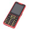 Big Key Phone Ultra Thin 2.6in 2 Flashlight BT 0.3MP Camera Voice Announcement Cell Phone 2G Red