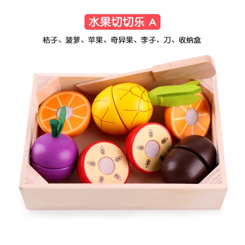 

Wooden Children S Early Education Simulation Playing House Fruits And Vegetables Velcro Cheche Le Creative Kitchen Toys