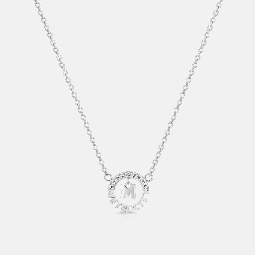 M Basic Sterling Silver White Necklace A233Sn9145Wpa 42Cm