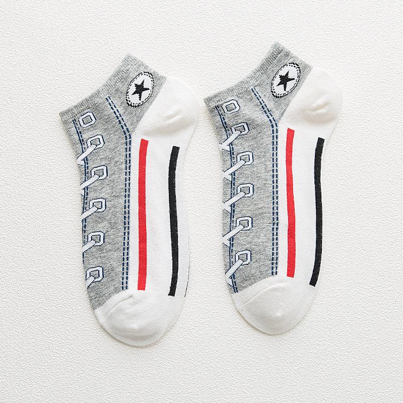 Męskie wiosenne skarpetki sportowe w stylu preppy