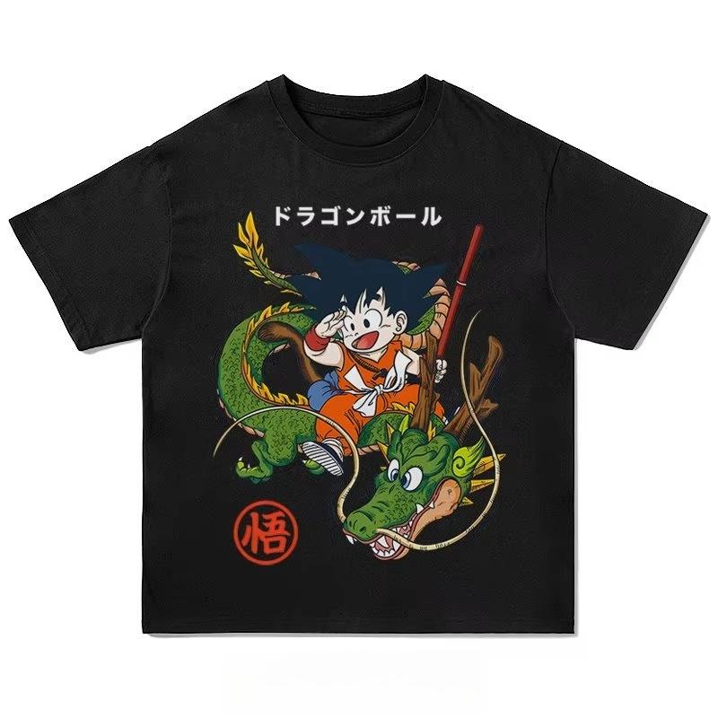 

2026 new Dragon Ball Pure Cotton Sun Wukong Printed Casual Sports Fitness TShirt Retro Harajuku Style Unisex S