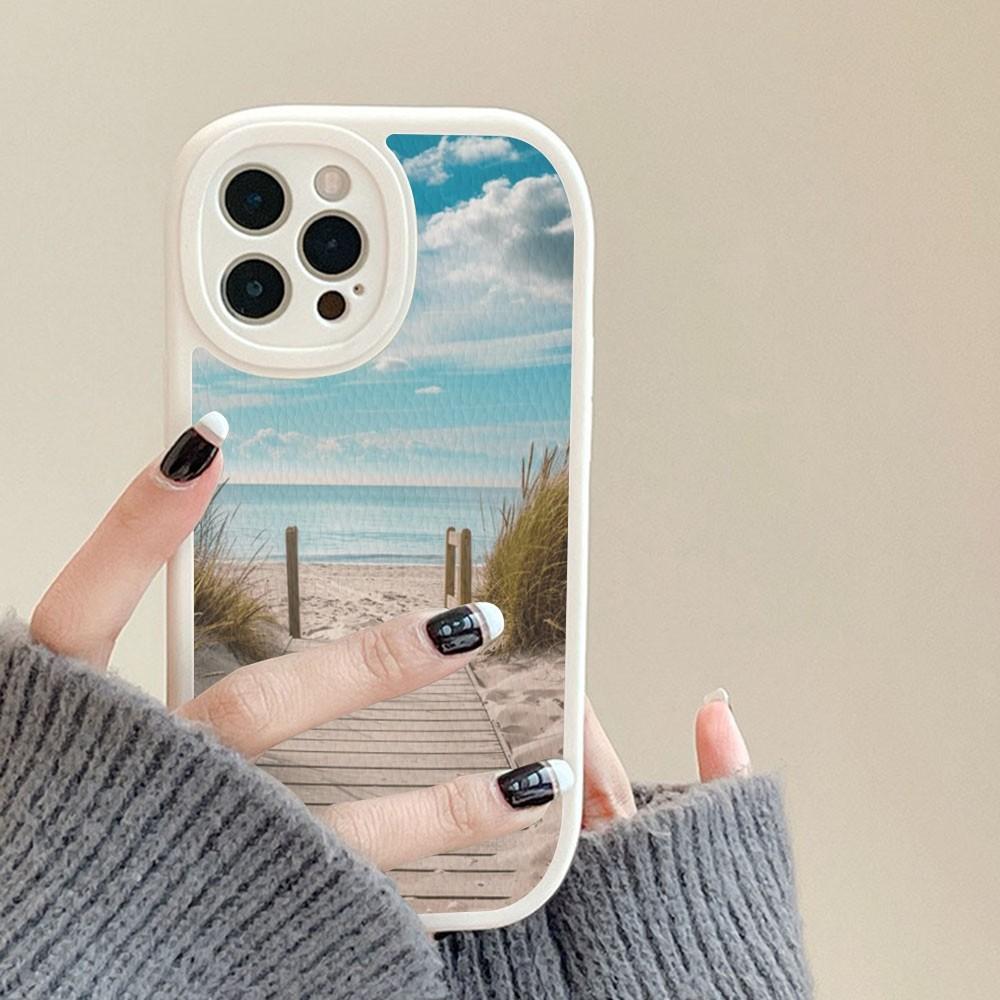 Summer Beach Phone Case Hard Leather For iPhone 14 13 12 Mini 11 14 Pro Max Xs X Xr 7 8 Plus Fundas