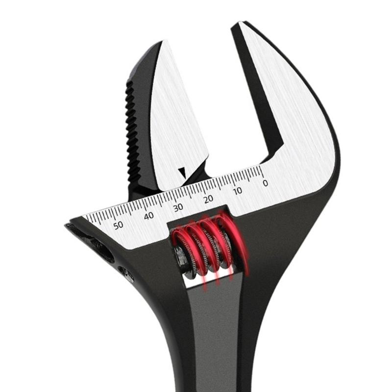 Adjustable Wrench Spanners Quality Carbon Steel, Rust Resistant Easy to Carry Suitable for Mechanics, DIY Enthusiasts