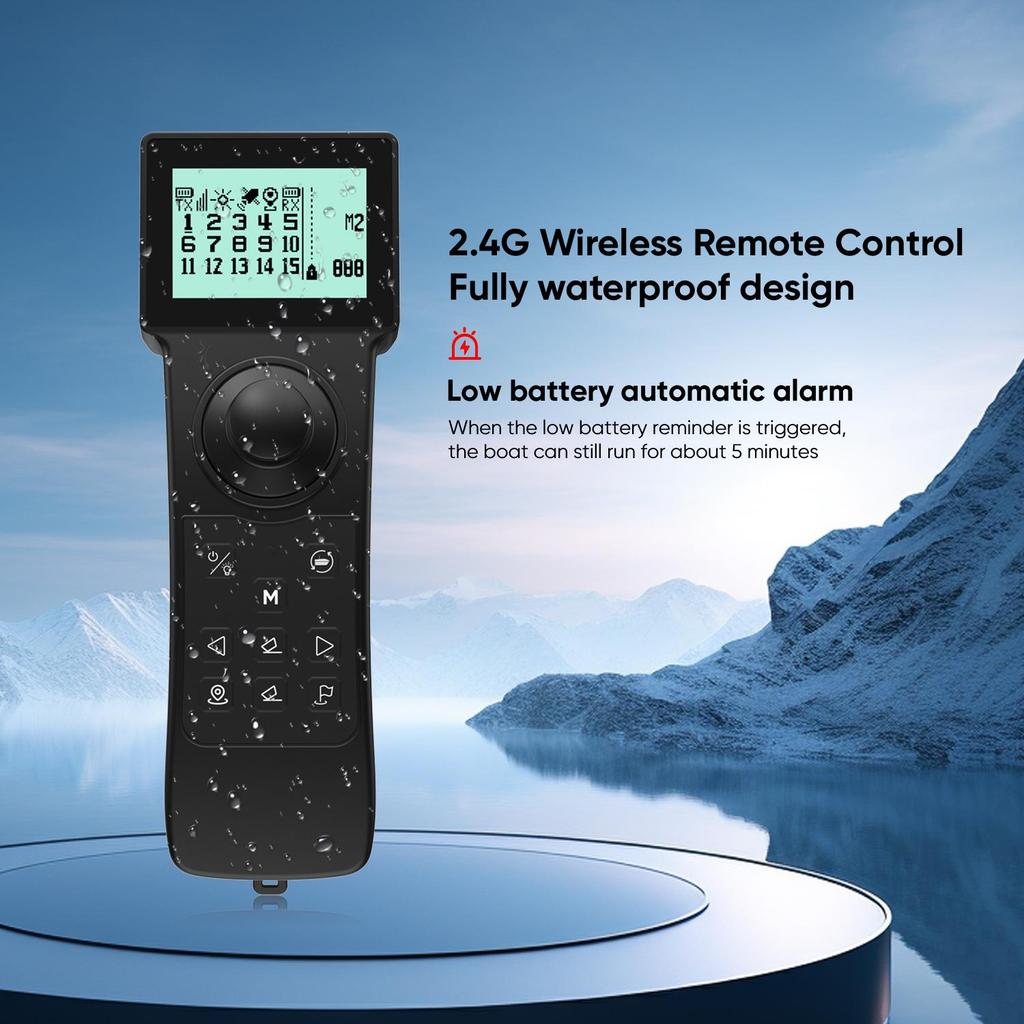 LOKEEVAN D50B Barco Cebador GPS Control Remoto 500m Barco de Pesca Alimentación 12V Sistema de Posicionamiento Dual Satelital GPS+Beidou