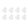 8pcs Solderless COB Connector Transparent L Shaped Connector  For Double Color LED Strips
