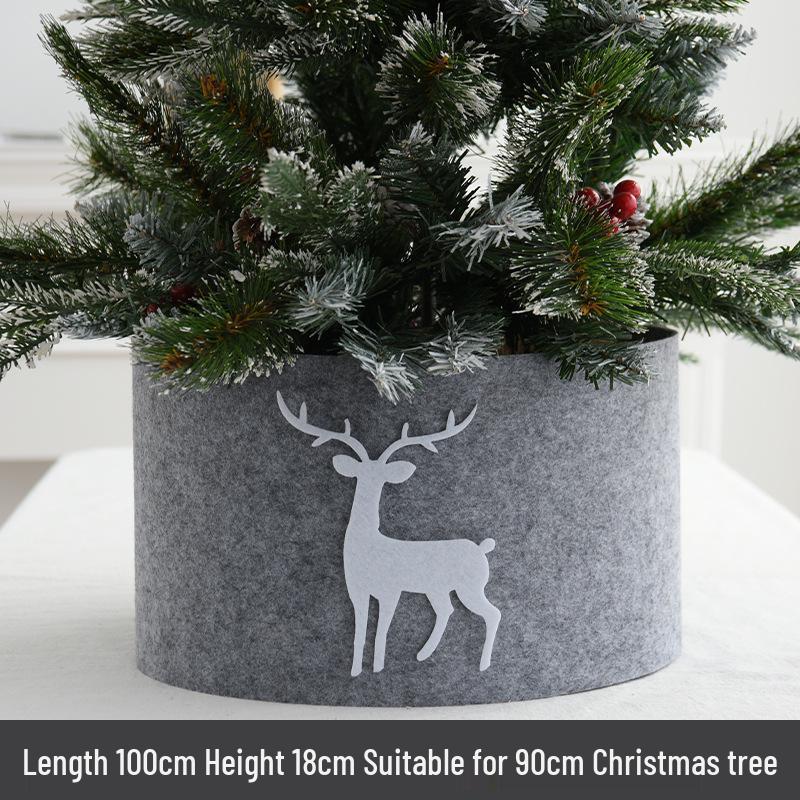 Christmas Felt Tree Skirt & Ornaments Set for Decor