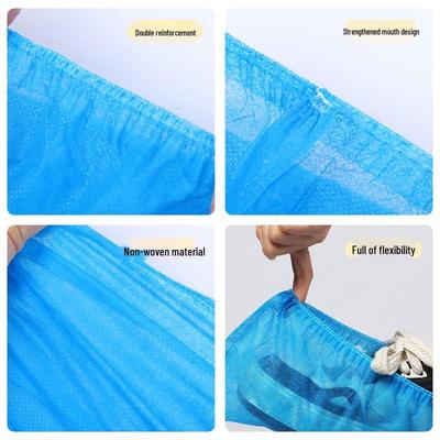 Thick Waterproof Non-Woven Disposable Shoe Covers - Dustproof, Breathable, Indoor Wear-Resistant
