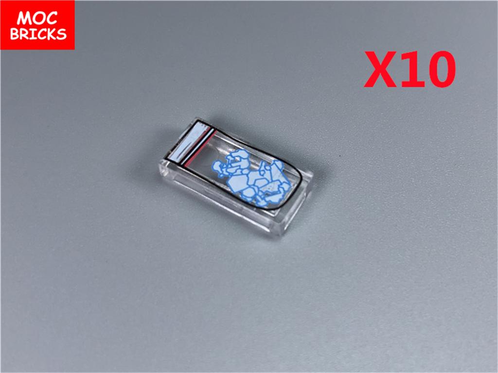 MOC Bricks DIY Printed Tile 1x1 1x2 2x2 2x3 1x4 Solar Panel Gauge Map Compass Assembled Building Block Accessories Kids Toy Gift