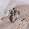 Vintage Angel Devil Wing Open Adjustable Ring Retro Feather Finger Ring for Men Women Couple Fashion Jewelry Gift