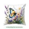 Watercolor Butterfly Flower Cluster Cushions Pillowcase Polyester Cushion Cover Throw Pillow Pillowcover Home Car Sofa Decor