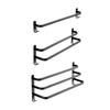 Towel Bar with Hooks Bath Accessories Wall Mounted Shower Towel Rack Towel Rod Holder for Bathroom Kitchen Self Adhesive